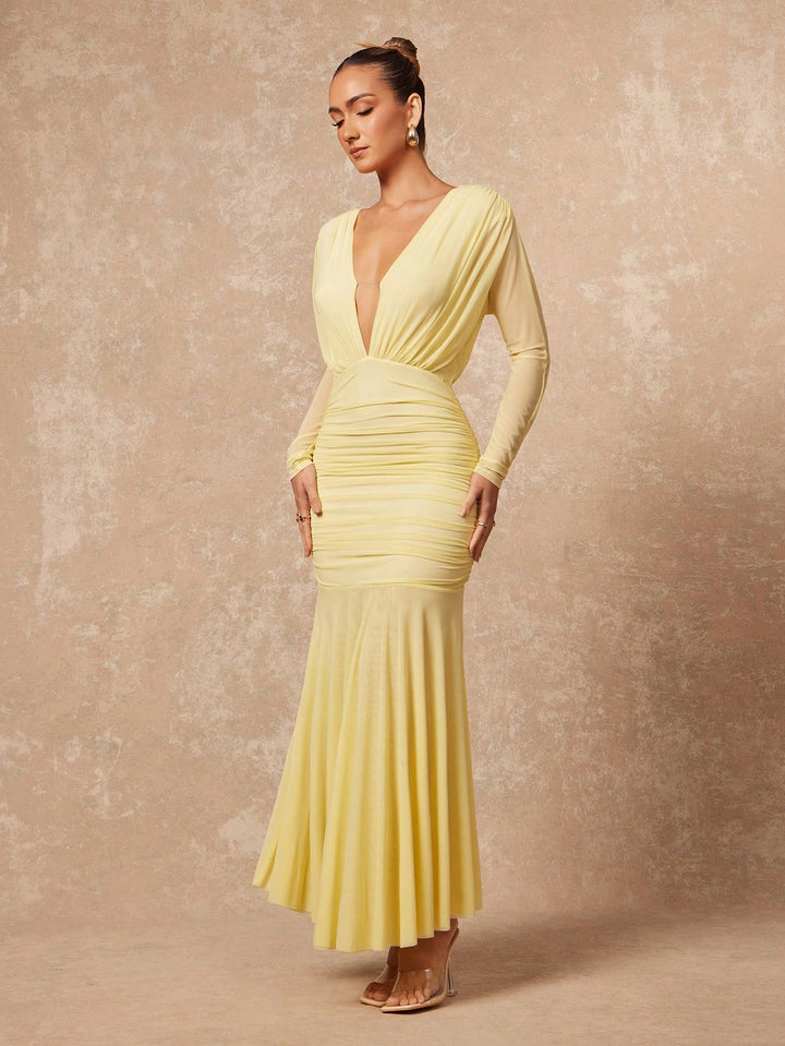 Rochie maxi SHEIN, galben