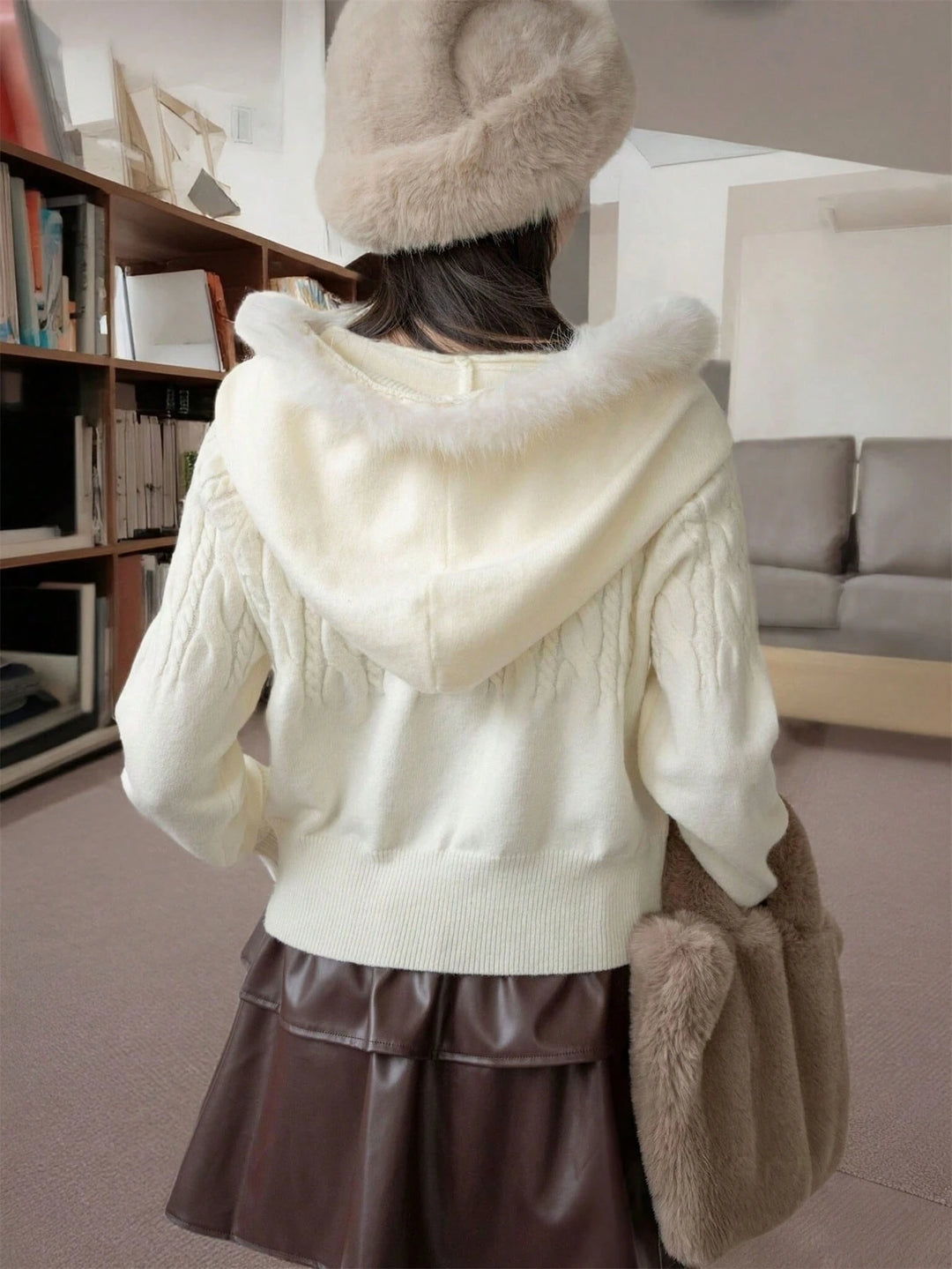 Hanorac SHEIN, crem