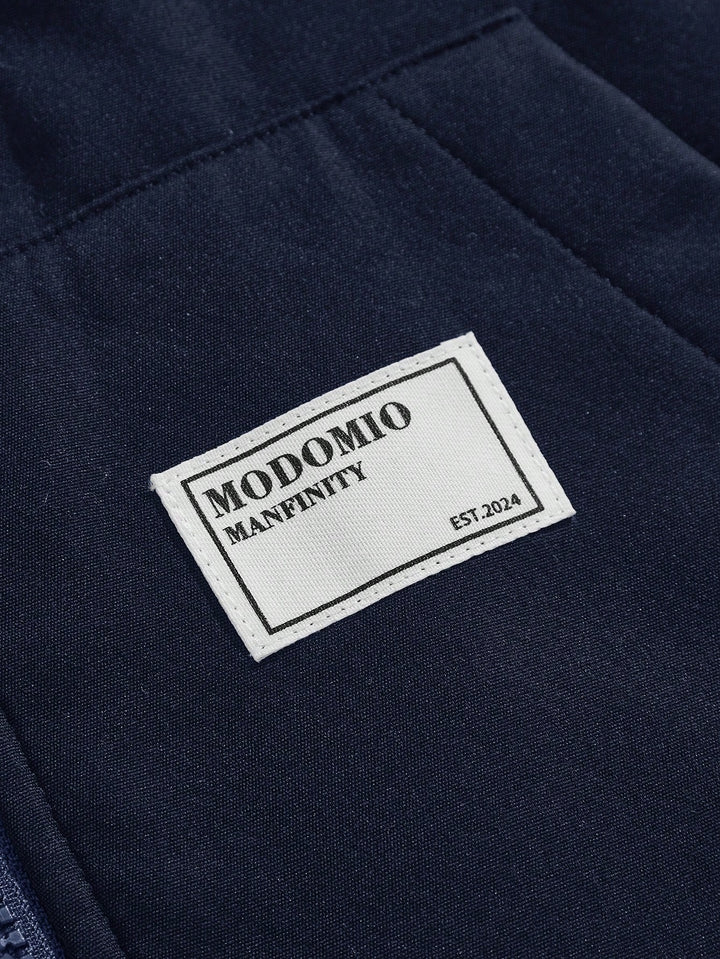 SHEIN cipzáras pulóver, kék