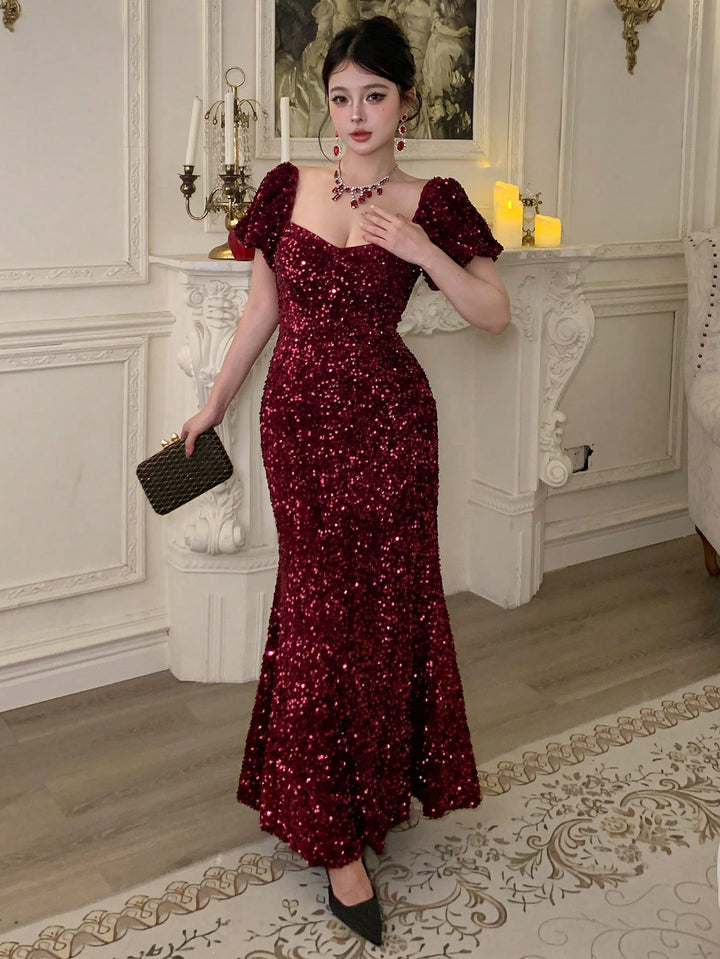 Rochie maxi SHEIN, vișiniu