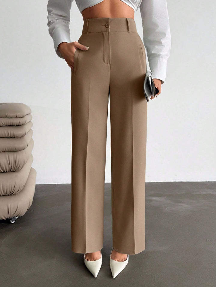 Pantaloni SHEIN, maro