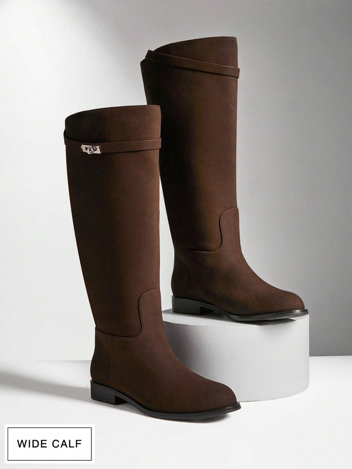 Botine SHEIN, maro