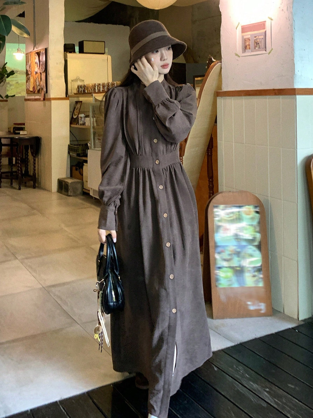 SHEIN maxi ruha, barna