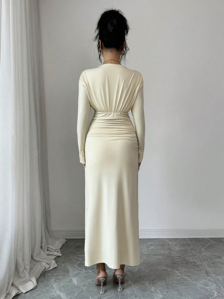 SHEIN maxi ruha, krém