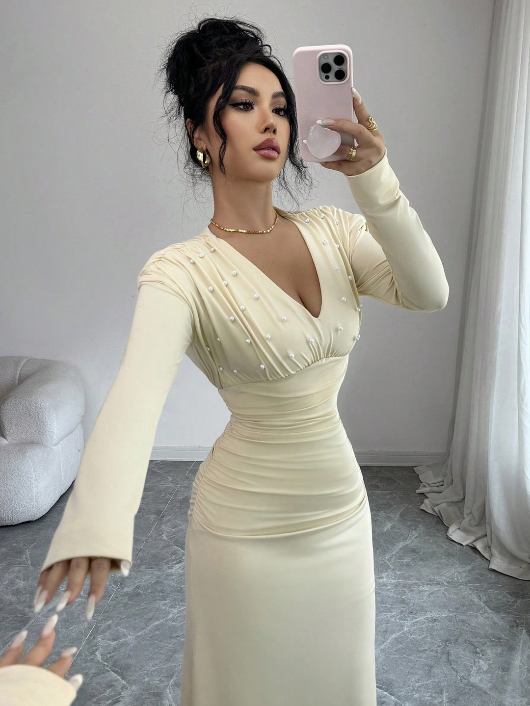 Rochie scurtă Shein, Portocaliu