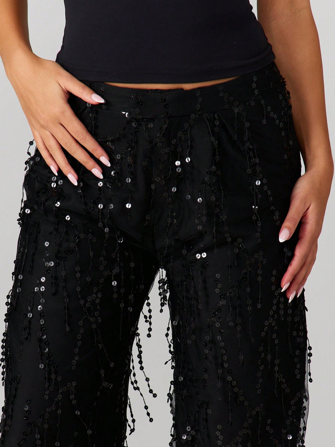 Pantaloni SHEIN, negru