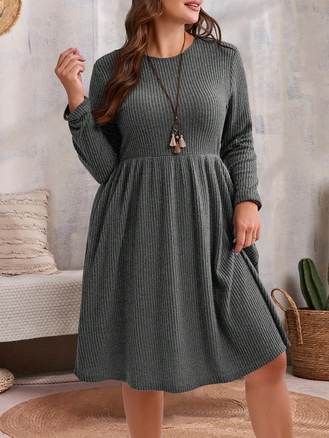 SHEIN mini ruha, szürke