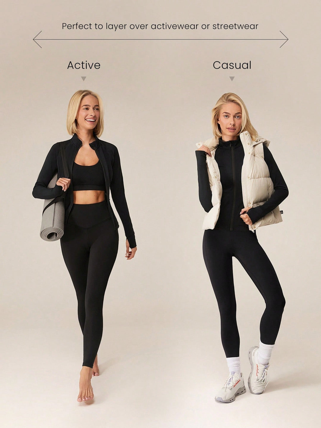 SHEIN Sport dzseki, fekete