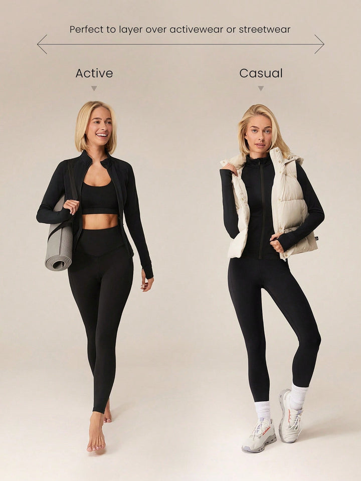 SHEIN Sport dzseki, fekete