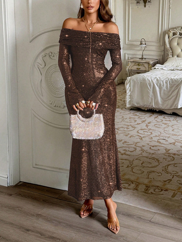 Rochie maxi SHEIN, maro