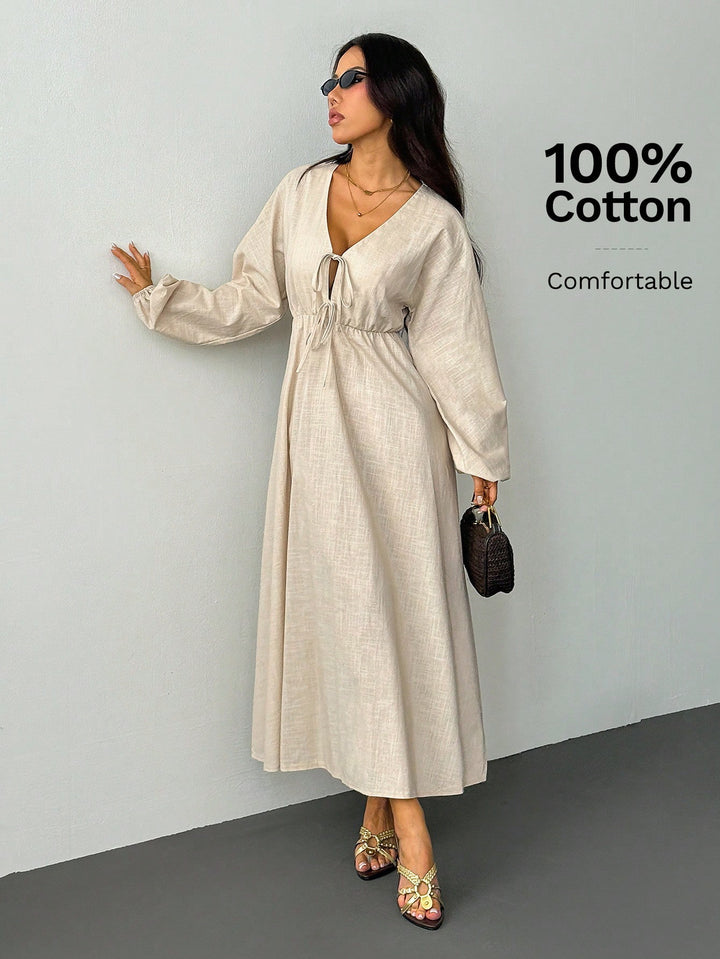 Rochie maxi SHEIN, bej