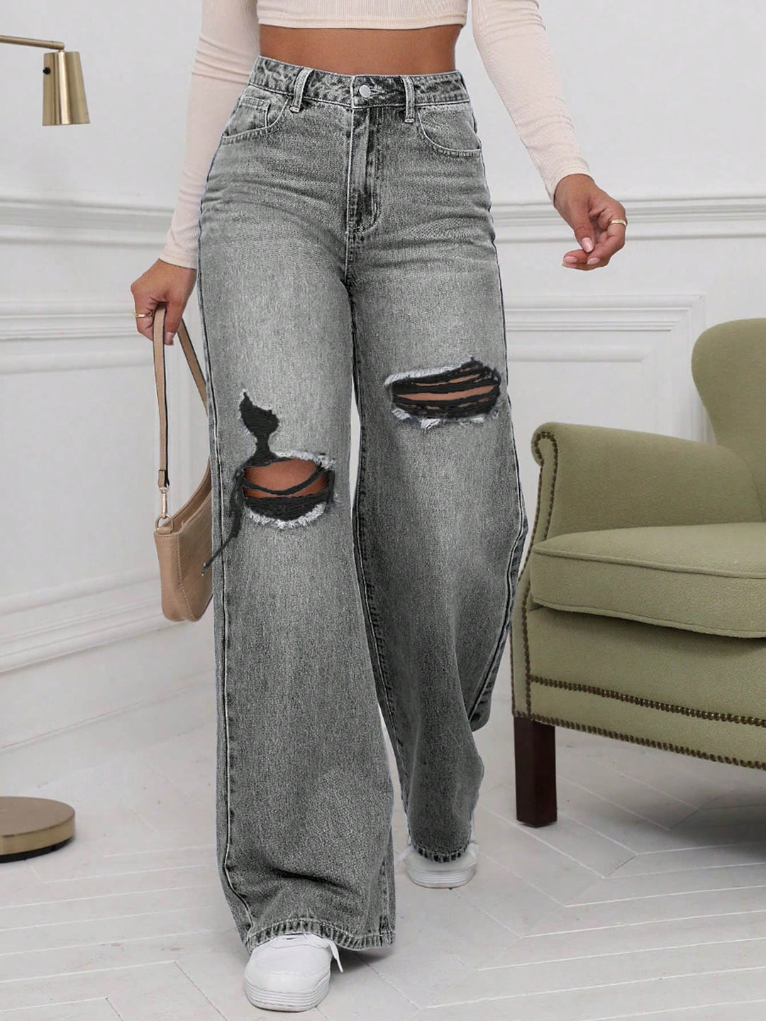 Jeans SHEIN, gri