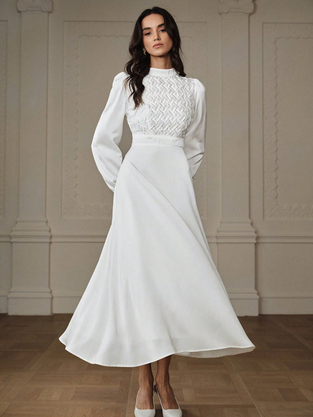 Rochie maxi SHEIN, alb