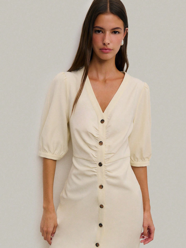 Rochie midi SHEIN, bej