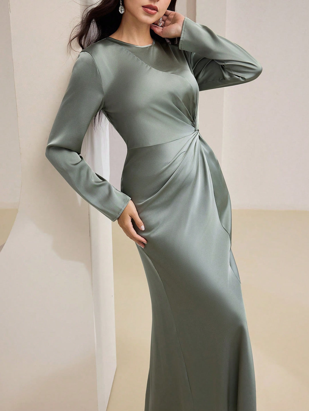 Rochie maxi SHEIN, verde