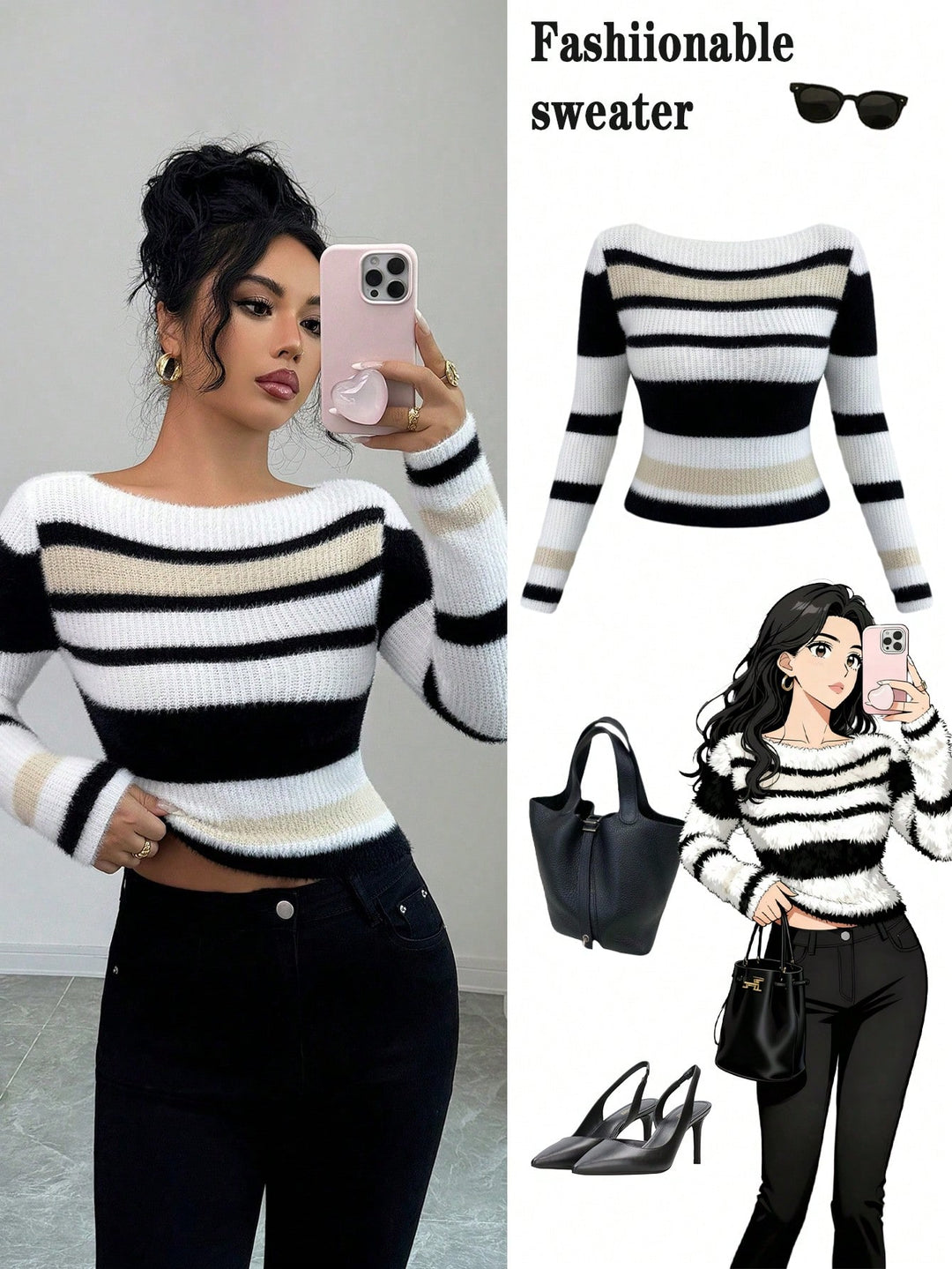 Pulover SHEIN, mix culori