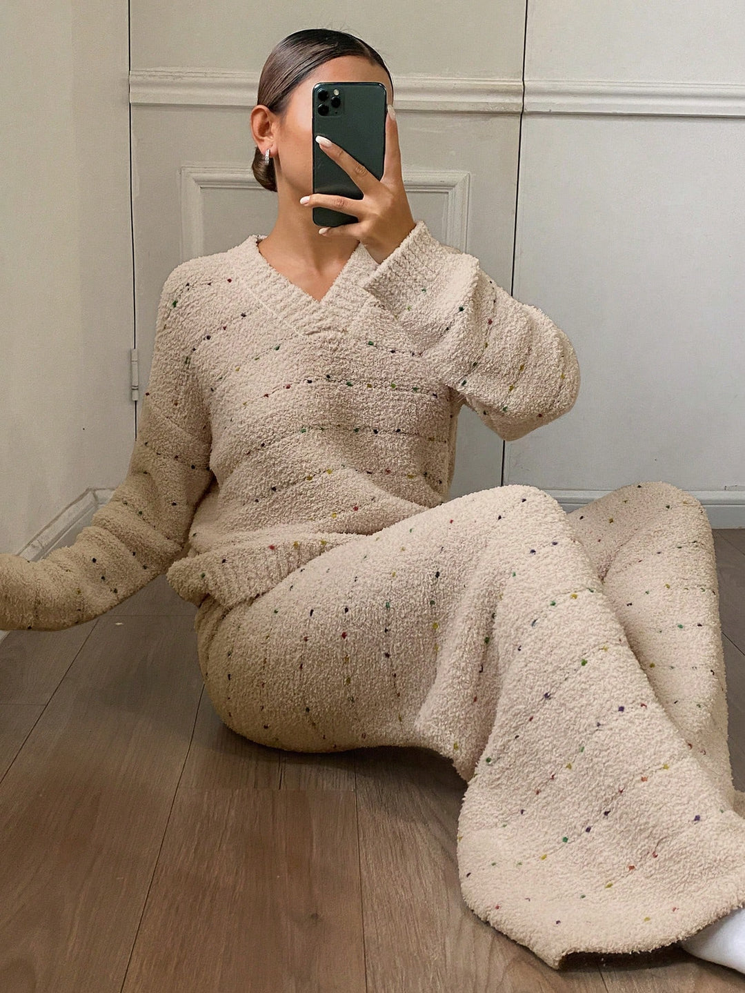 Set pijamale SHEIN, kaki