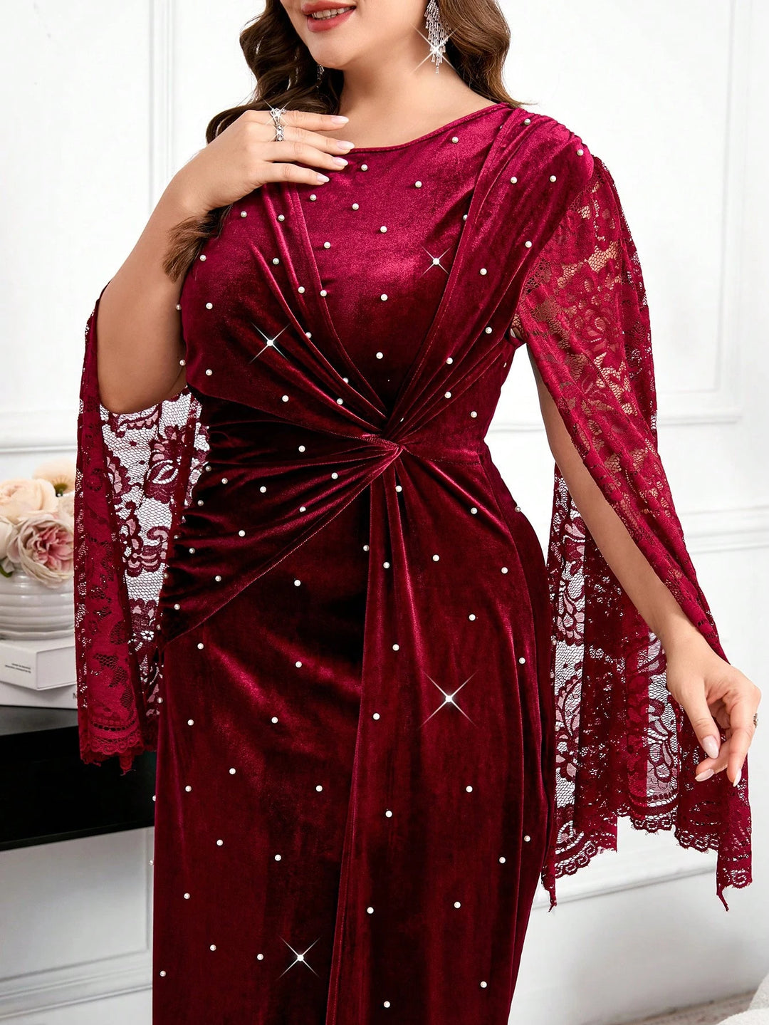 Rochie de ocazie SHEIN, vișiniu