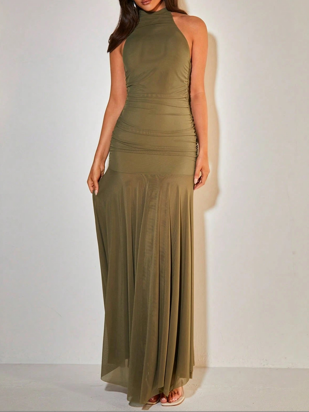 Rochie maxi SHEIN, verde
