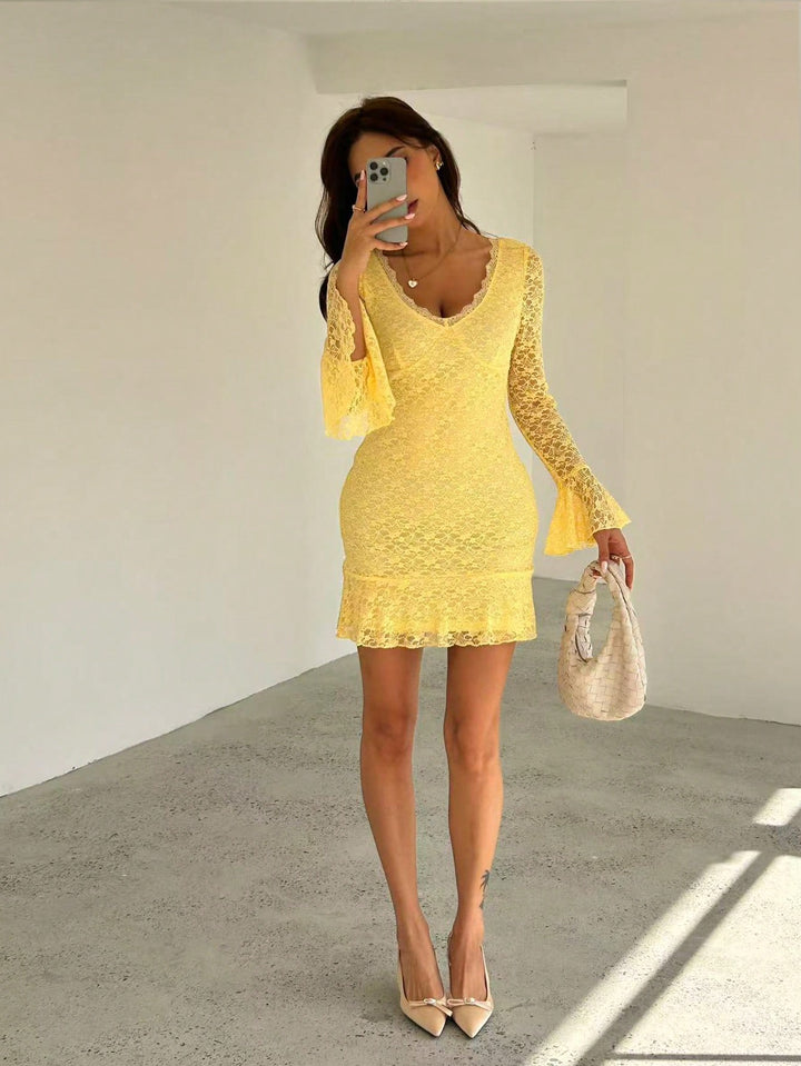 Rochie scurtă SHEIN, galben
