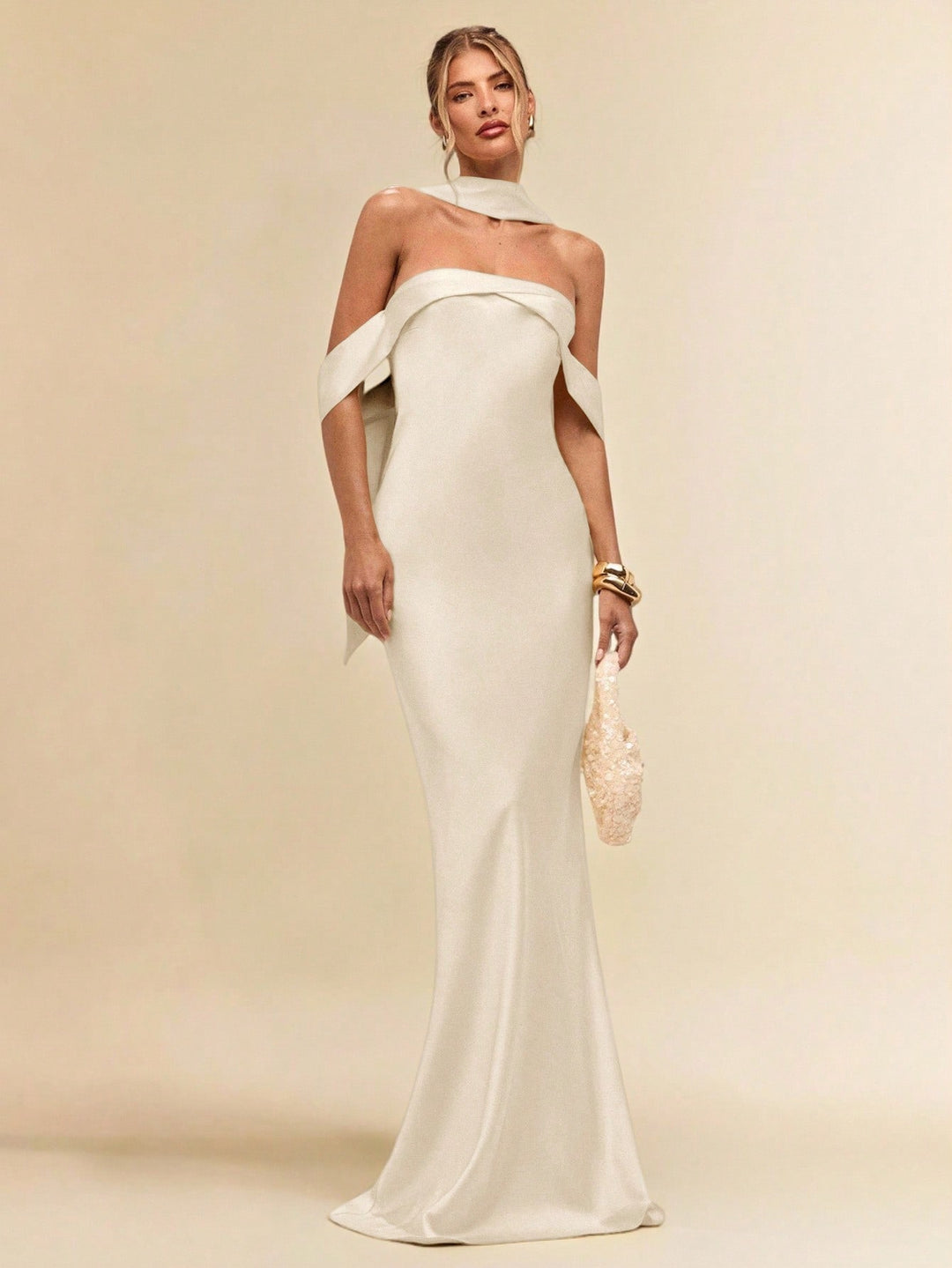 Rochie maxi SHEIN, bej