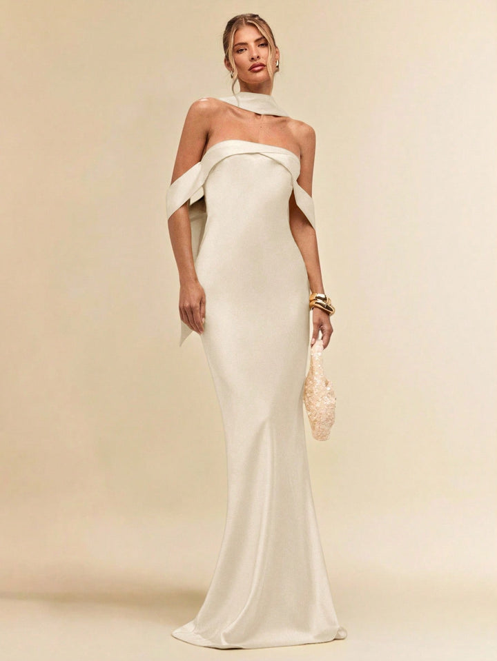 Rochie maxi SHEIN, bej