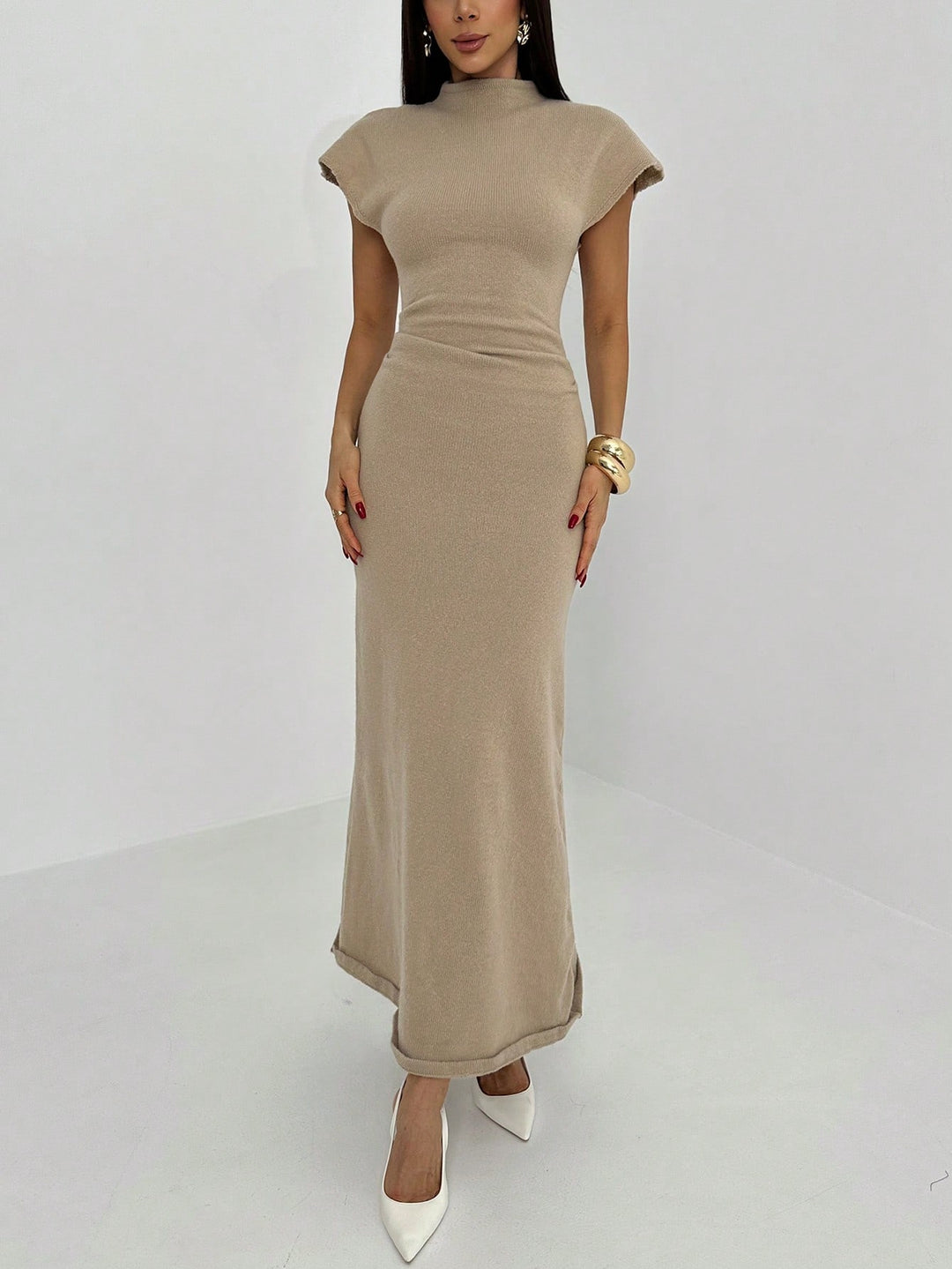 Rochie maxi SHEION, bej