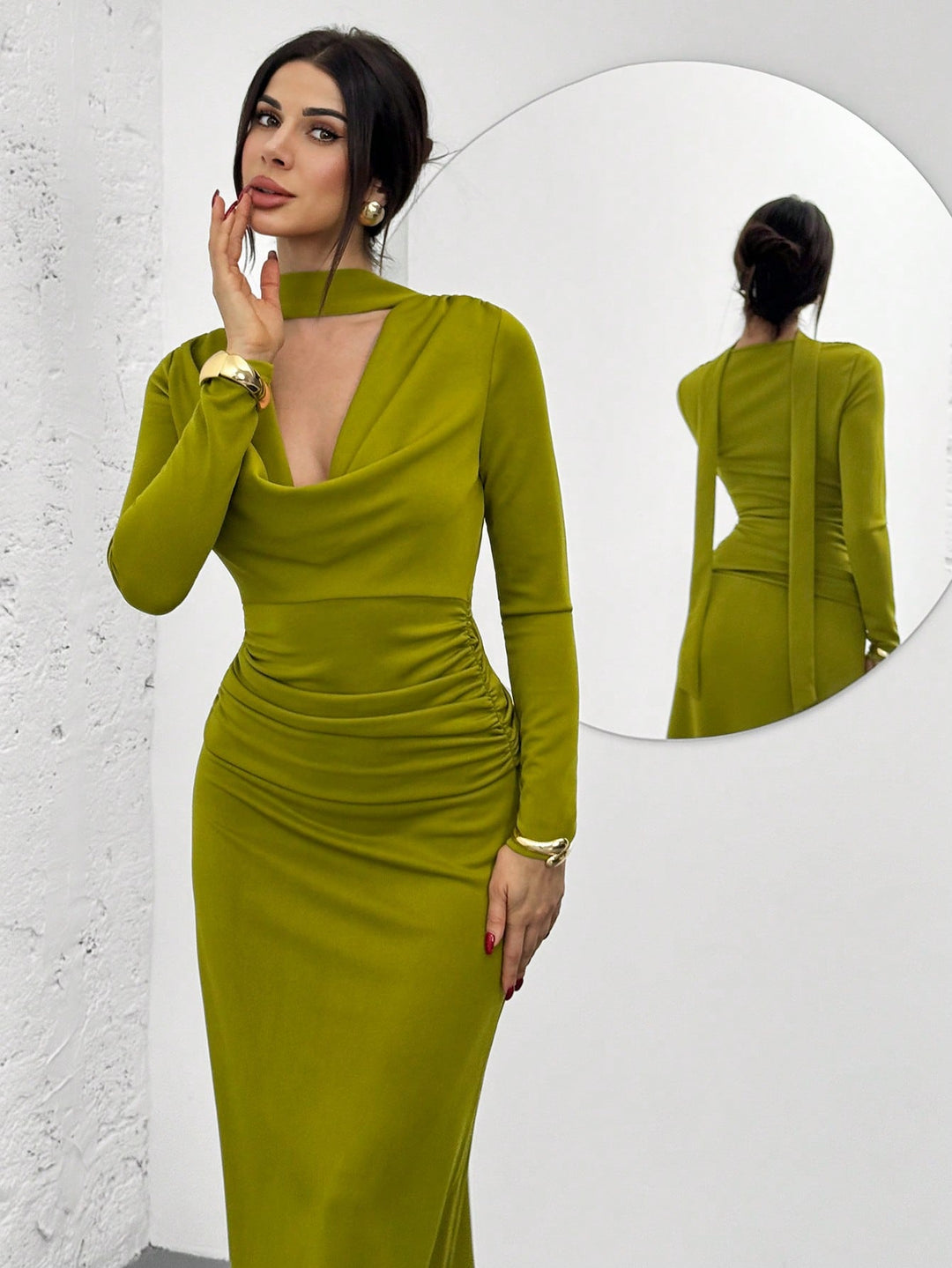 Rochie maxi SHEIN, verde