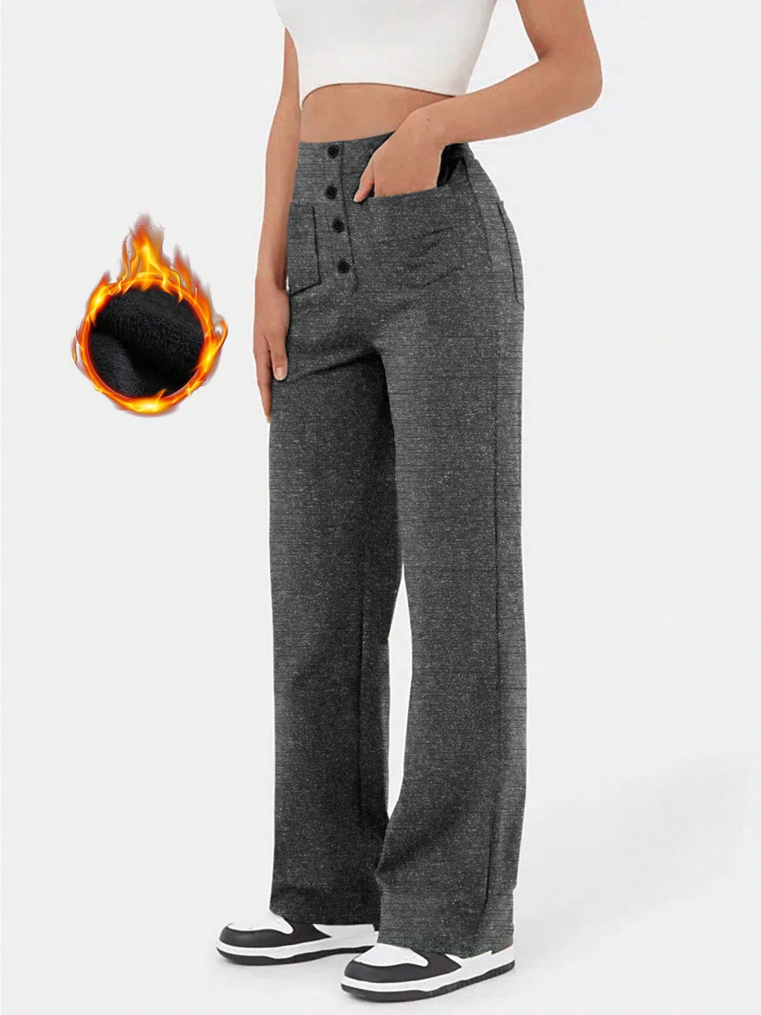 Pantaloni SHEIN, gri
