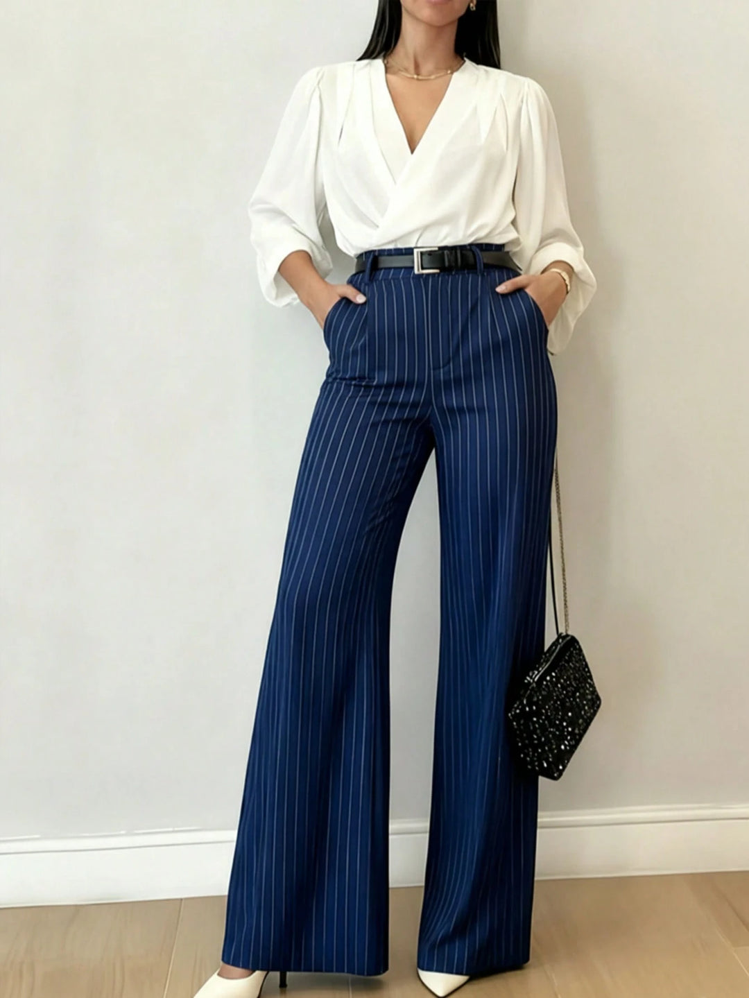 Pantaloni SHEIN, albastru