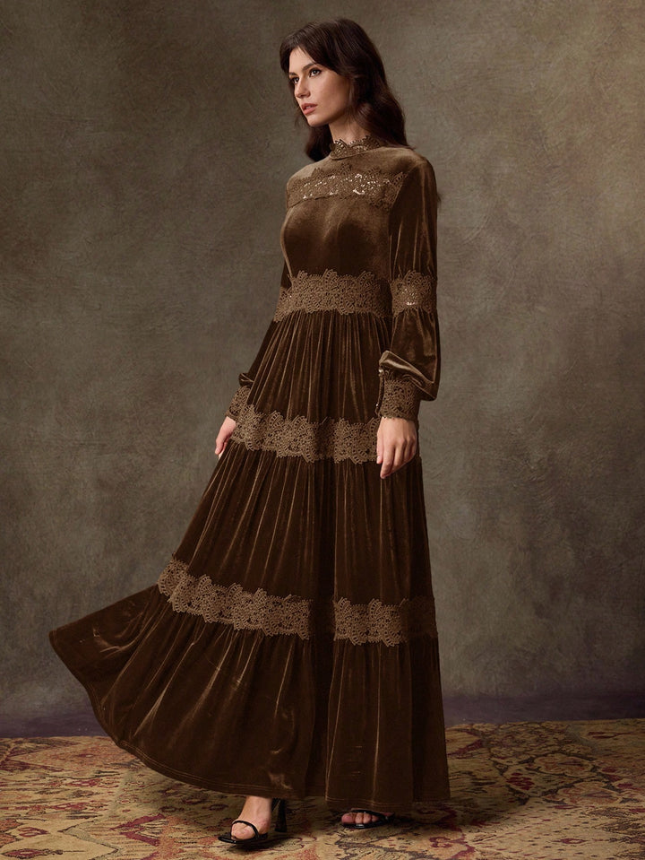 SHEIN maxi ruha, barna