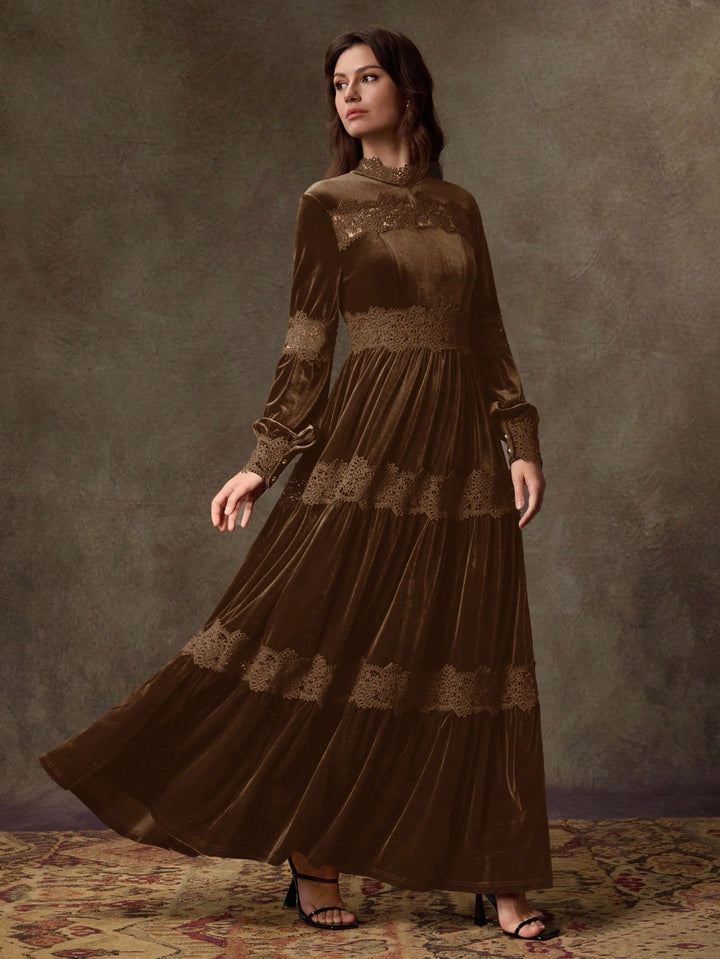 SHEIN maxi ruha, barna