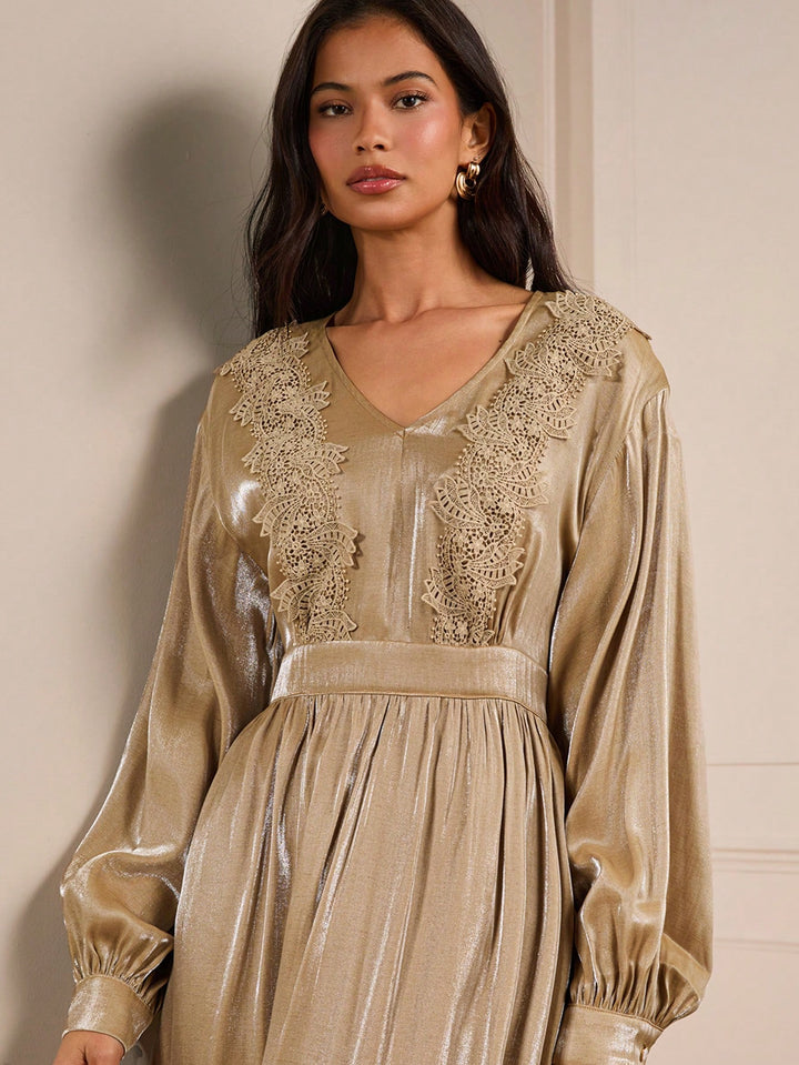SHEIN maxi ruha, khaki
