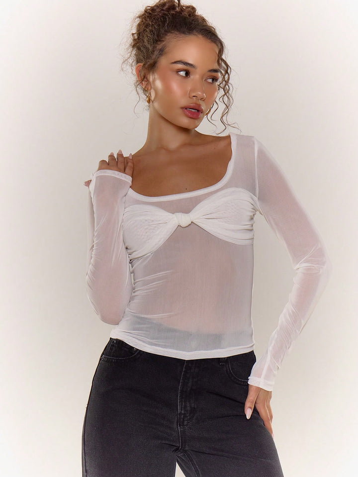 Top SHEIN, alb