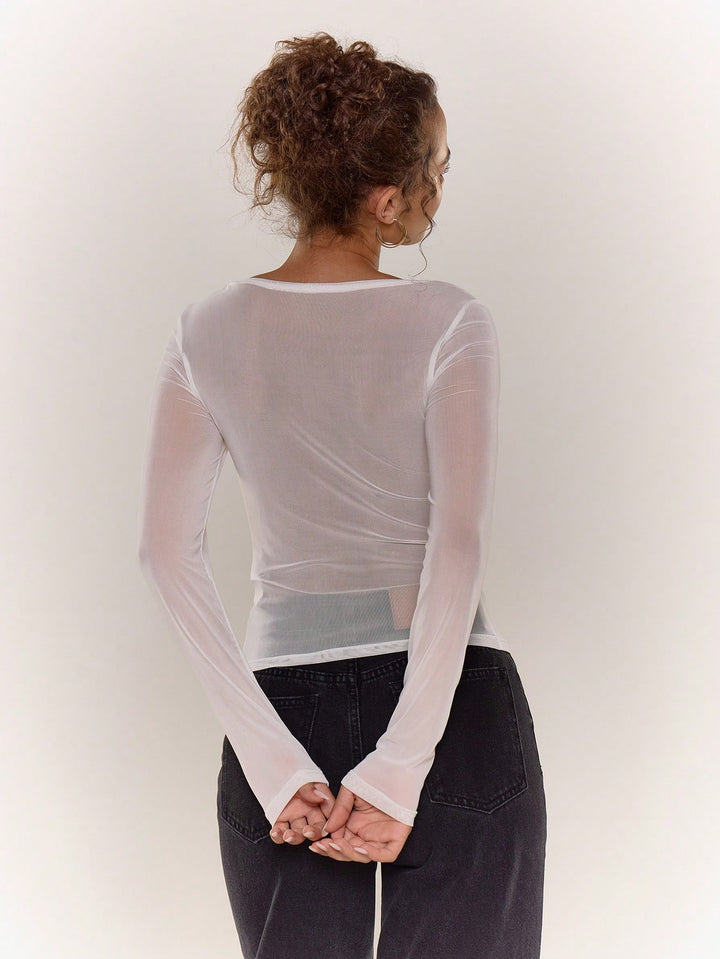 Top SHEIN, alb