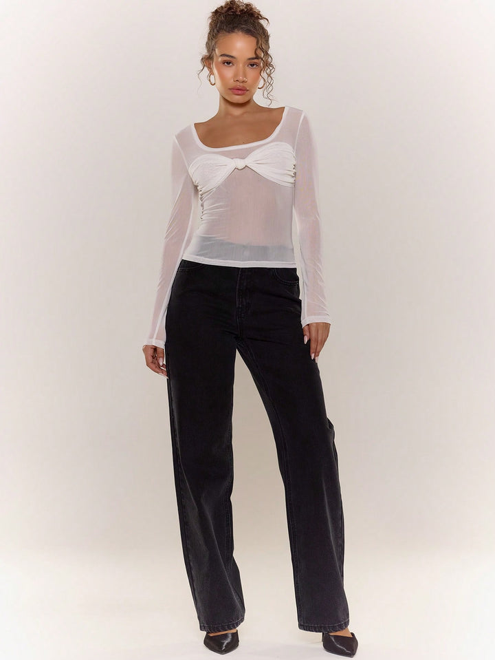 Top SHEIN, alb