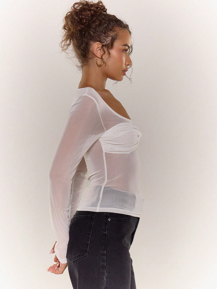Top SHEIN, alb