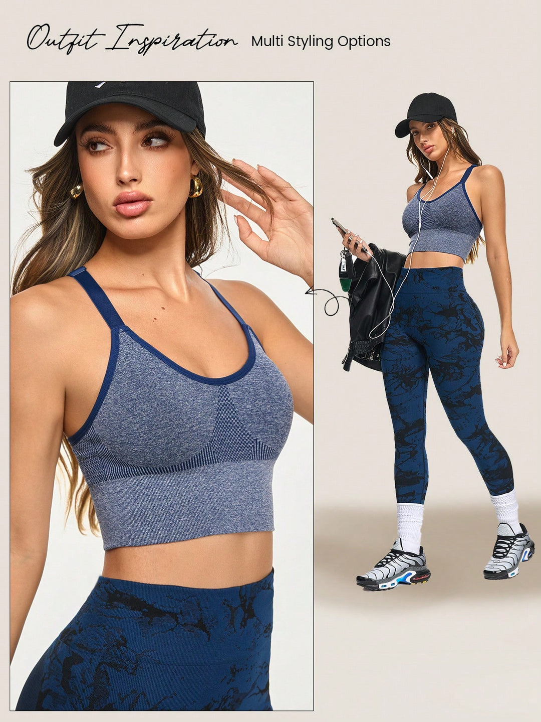 SHEIN sportmelltartó, kék