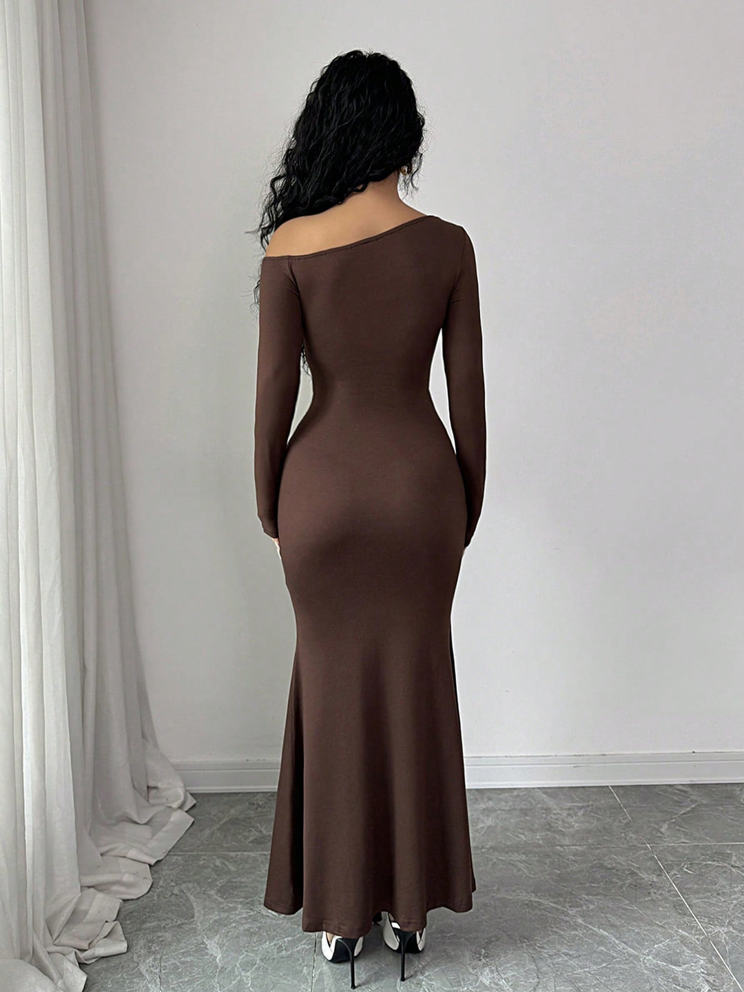 Rochie maxi SHEIN, maro