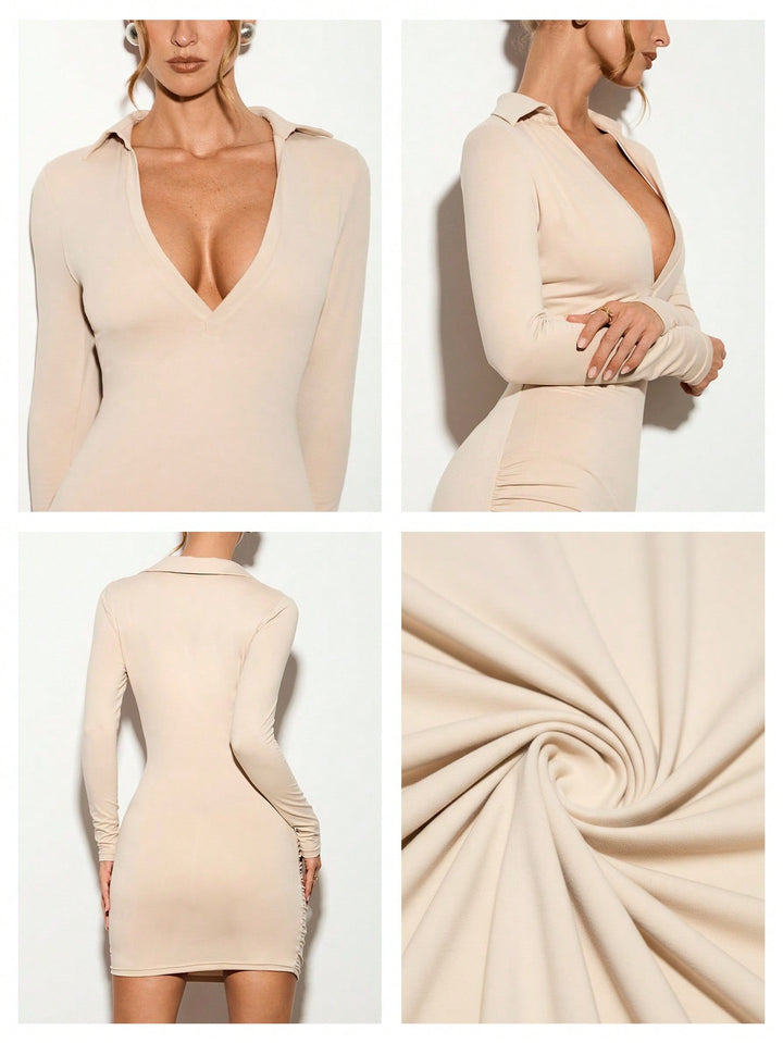Rochie scurtă SHEIN, kaki