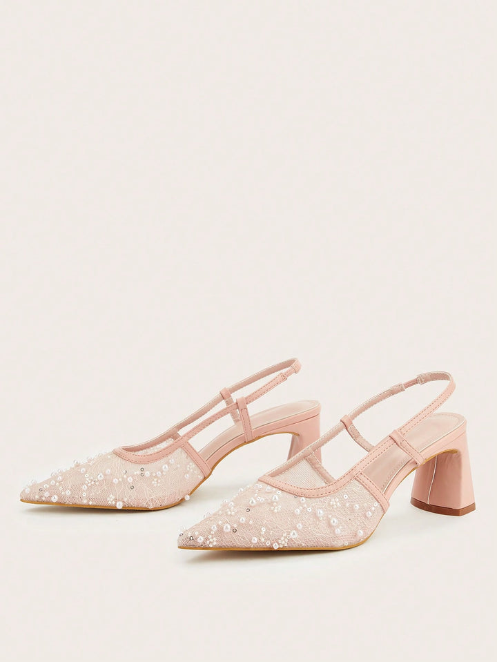 Pantofi cu toc SHEIN, roz