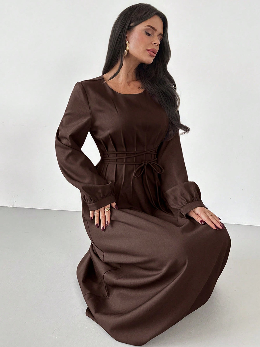 Rochie maxi SHEIN, maro