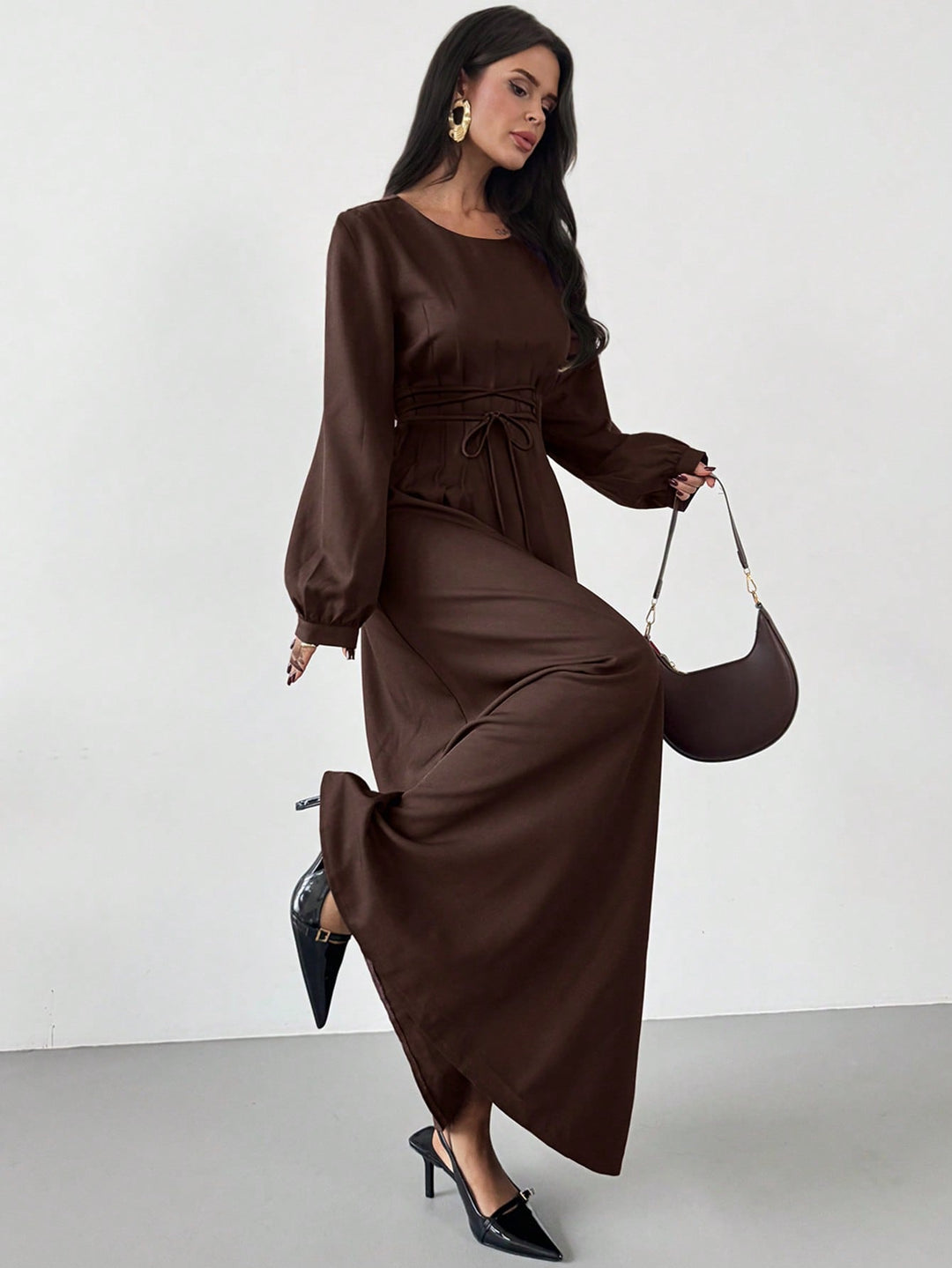 Rochie maxi SHEIN, maro