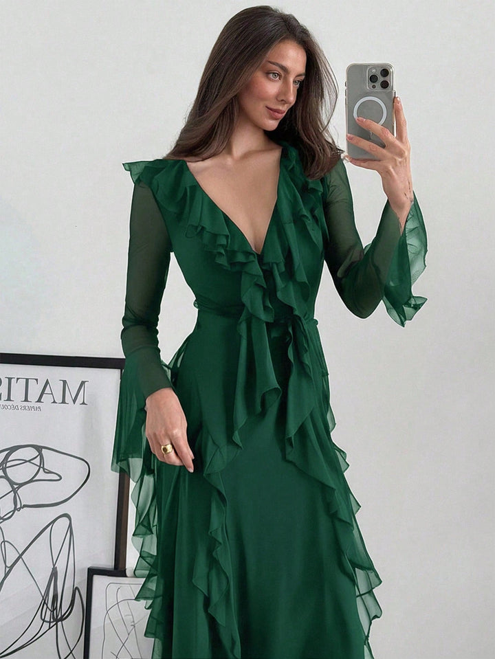 Rochie maxi SHEIN, verde