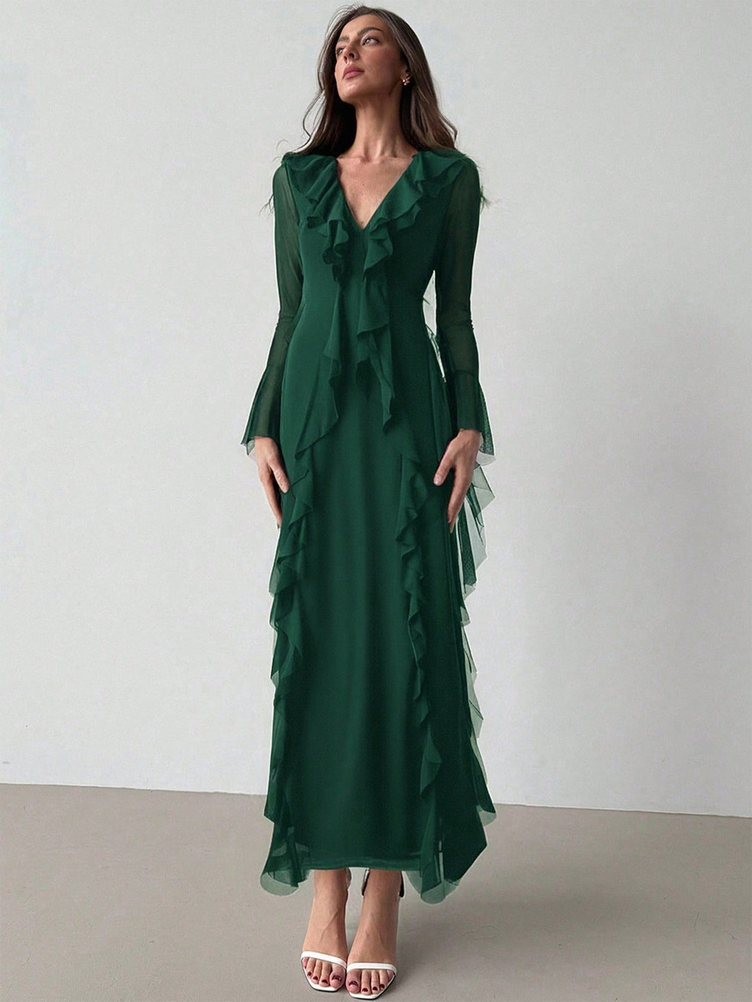 Rochie maxi SHEIN, verde