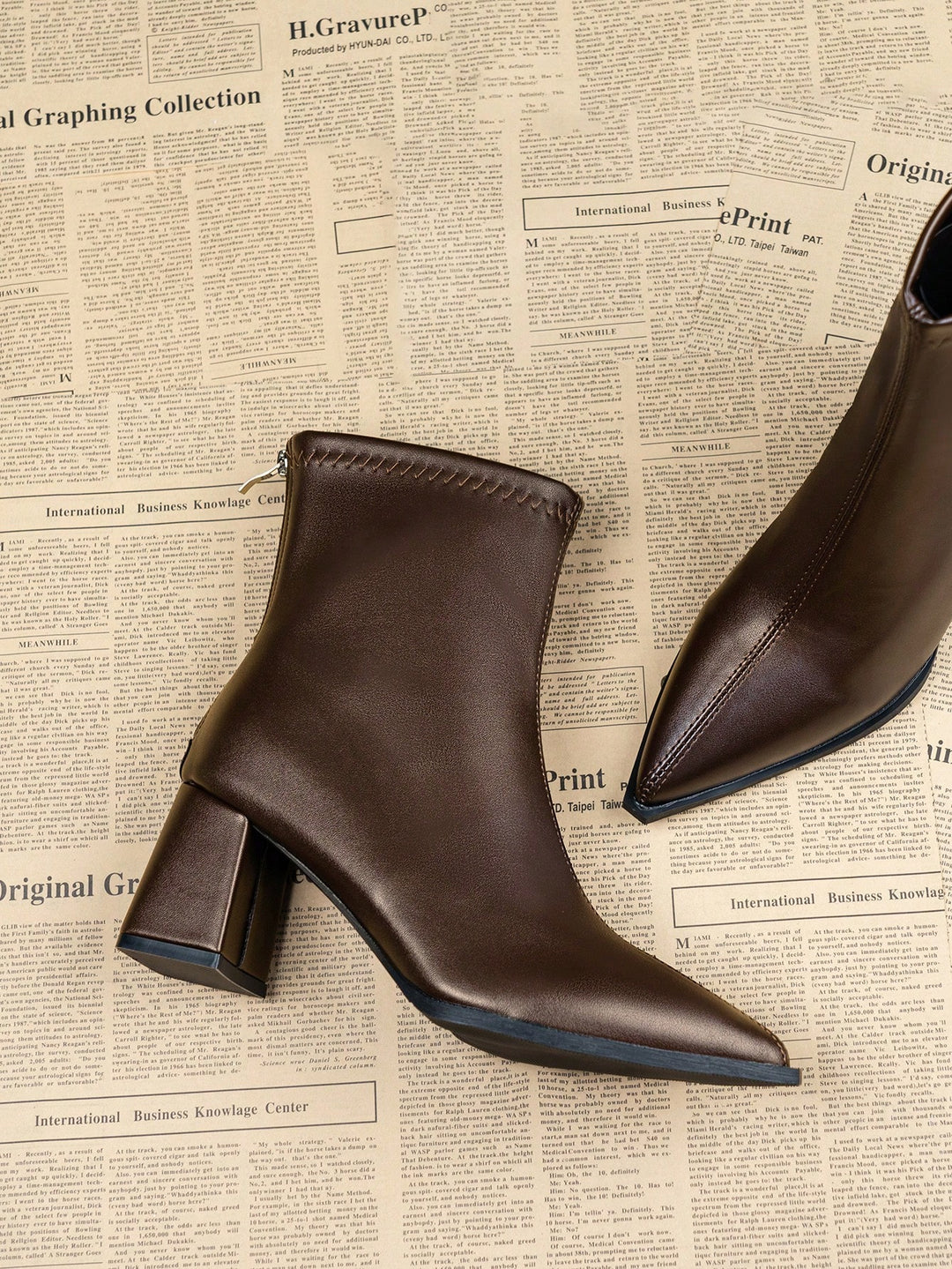 Botine SHEIN, maro