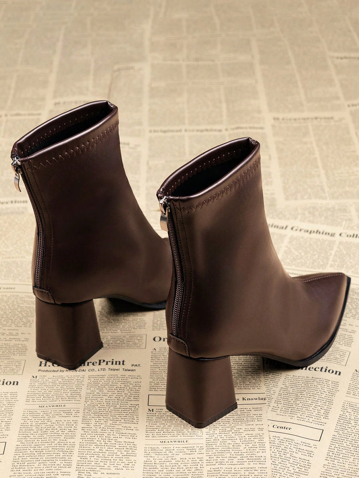 Botine SHEIN, maro