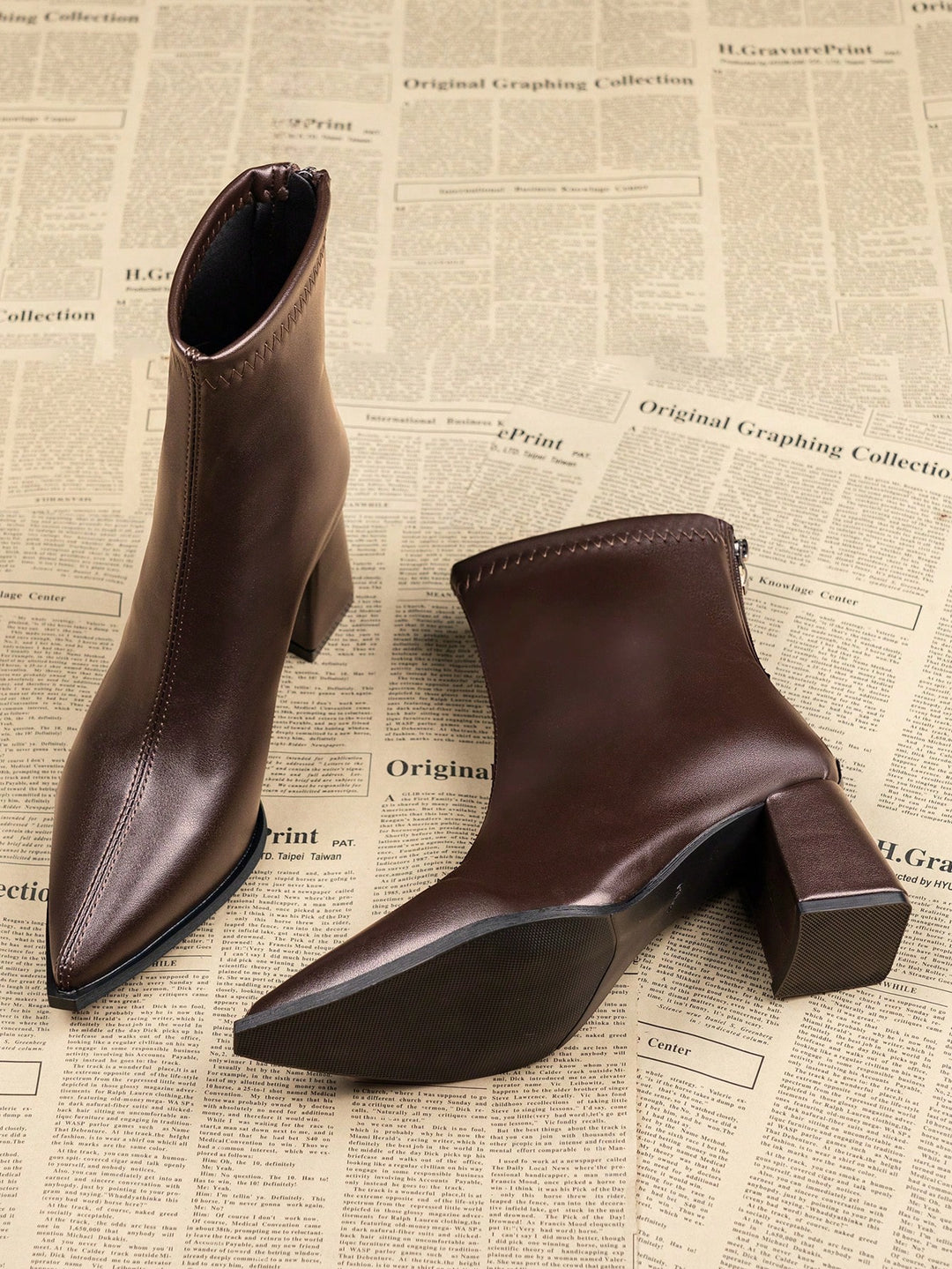 Botine SHEIN, maro