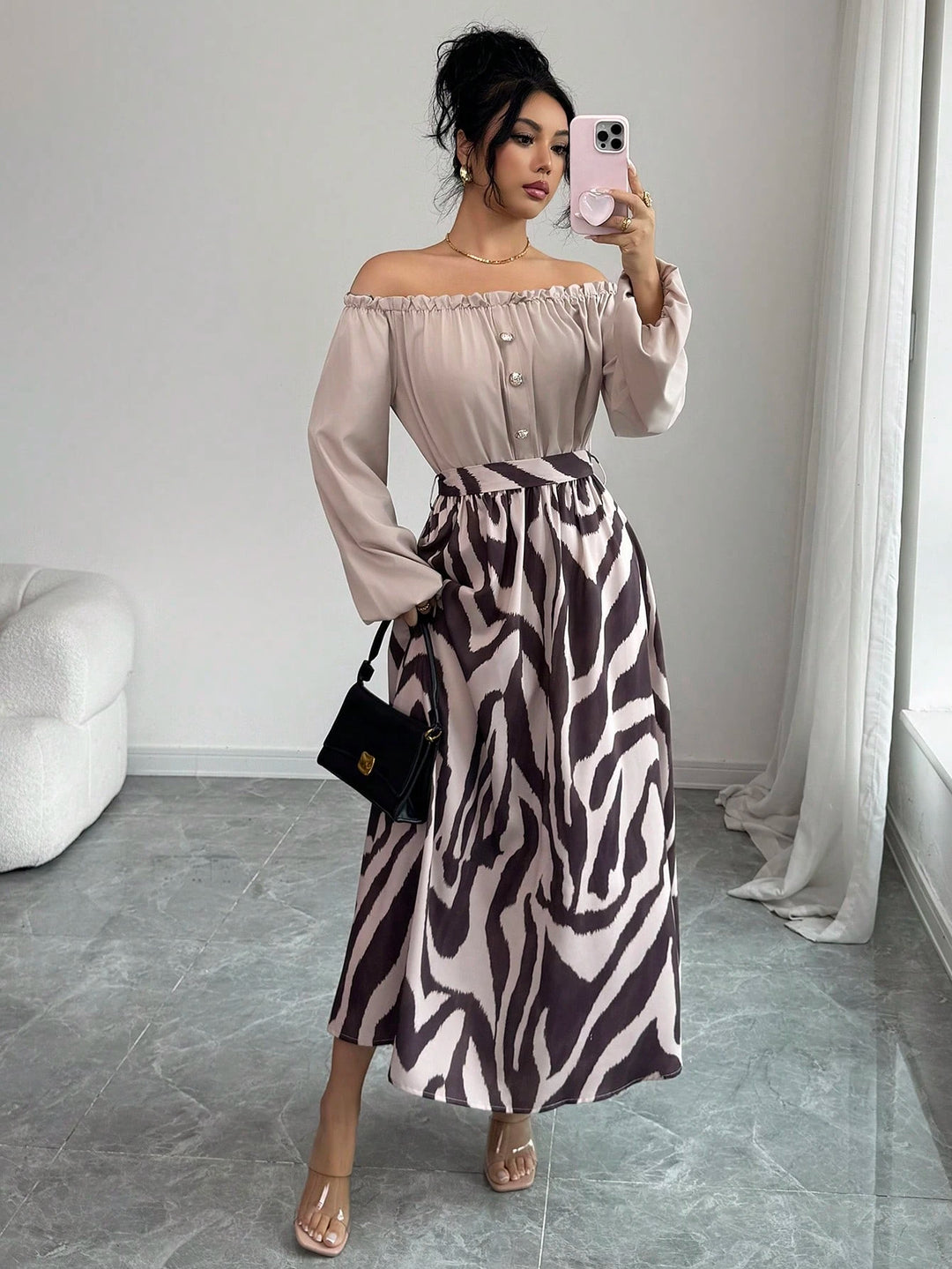 Rochie maxi SHEIN, mix culori