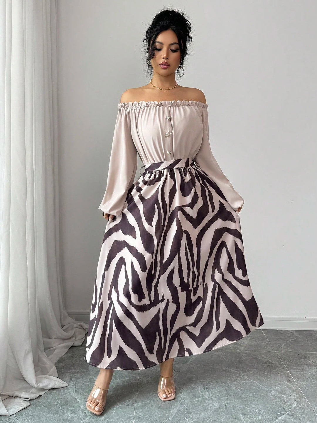 Rochie maxi SHEIN, mix culori
